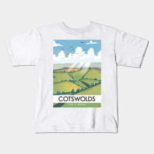 Cotswolds travel poster Kids T-Shirt